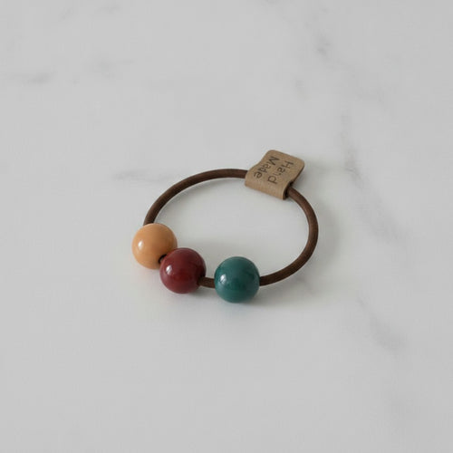 Beaded Hair Tie With Colorful Pearls