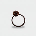 Rose Flower Hair Tie Scrunchie Brown