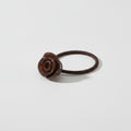 Rose Flower Hair Tie Scrunchie Brown – hair accessories (view 1)
