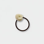 Cream Rose Flower Hair Tie Elastic