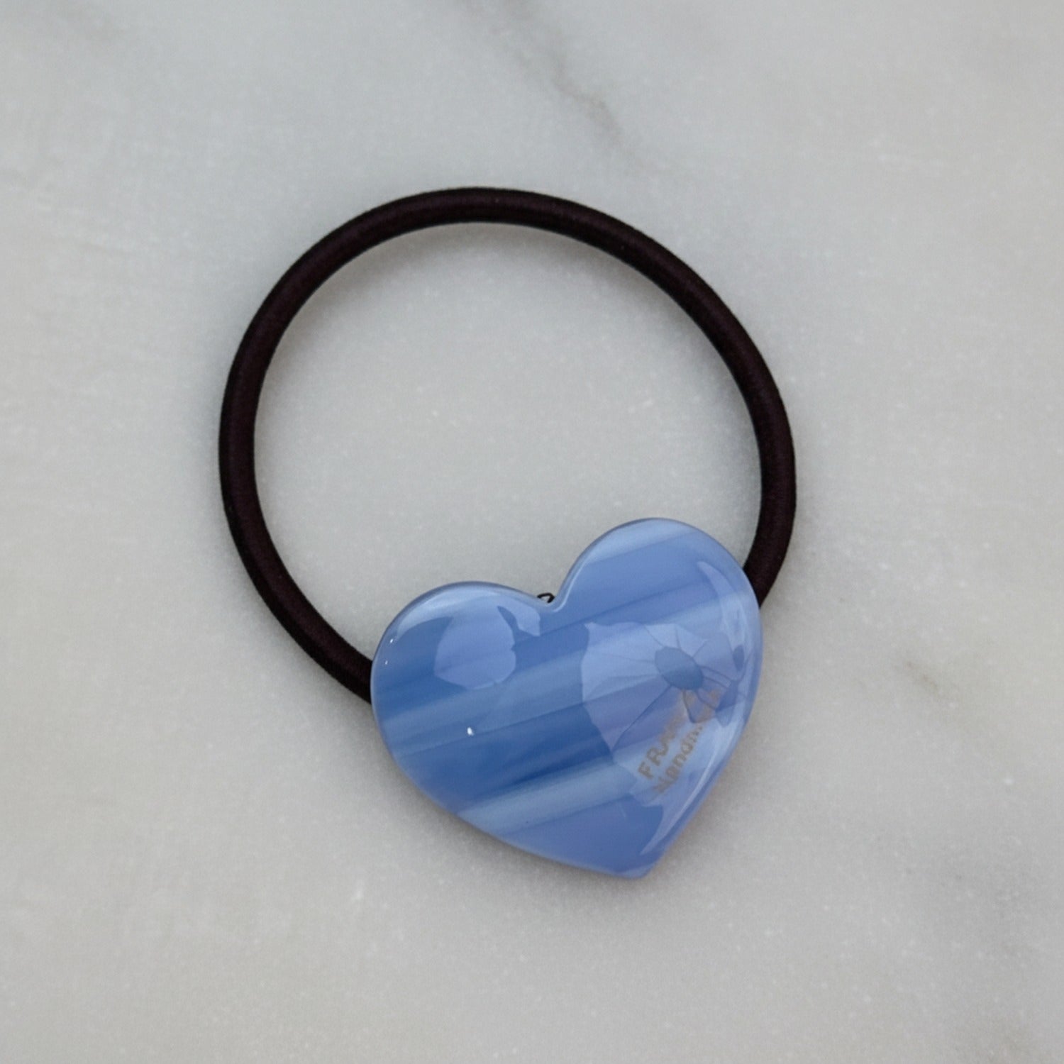 Blue Heart Hair Tie Elastic Scrunchie