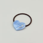 Blue Heart Hair Tie Elastic Scrunchie – hair accessories (view 1)