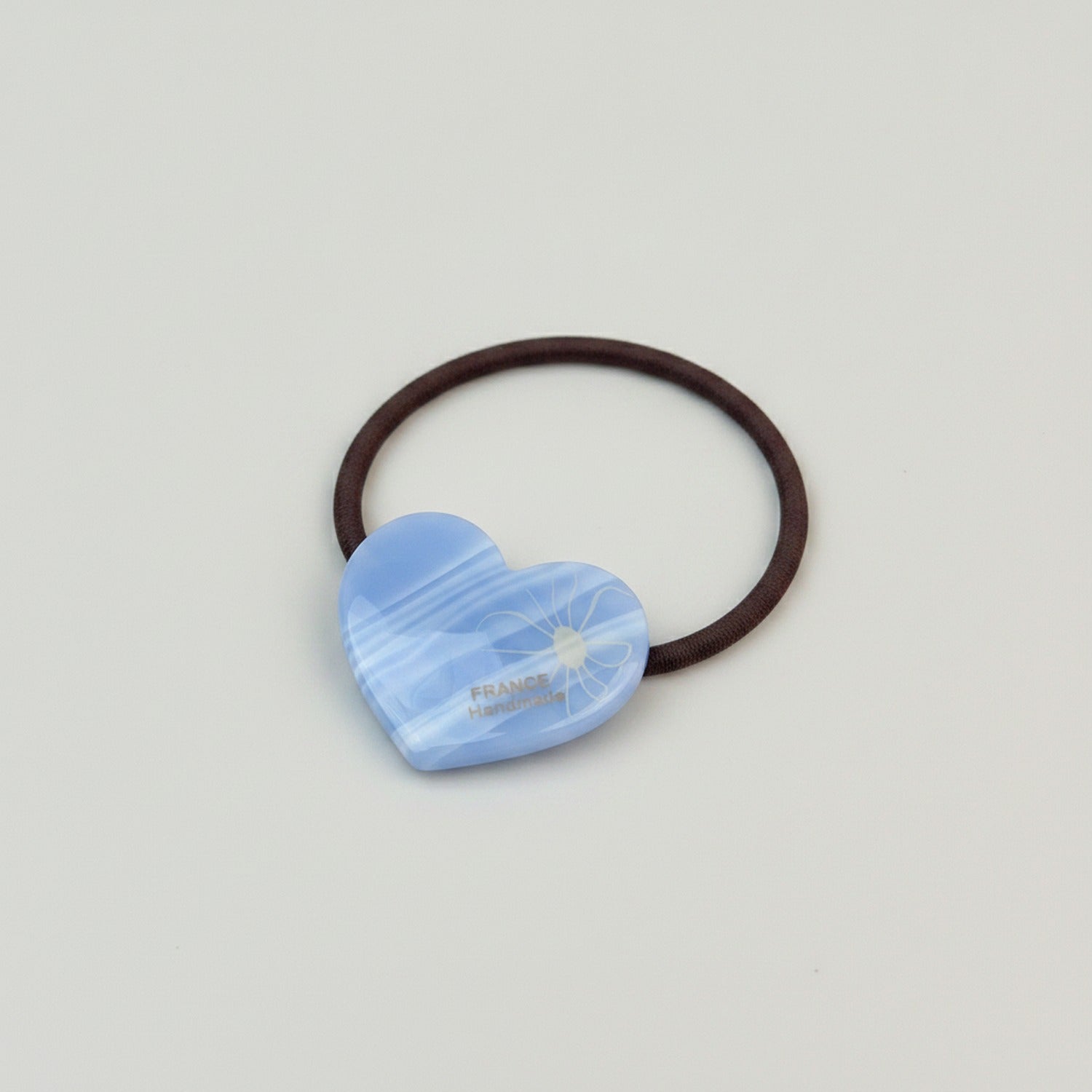 Blue Heart Hair Tie Elastic Scrunchie