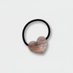 Clear Heart Charm Hair Tie