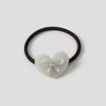 Heart-Shaped Hair Tie With Bow Charm