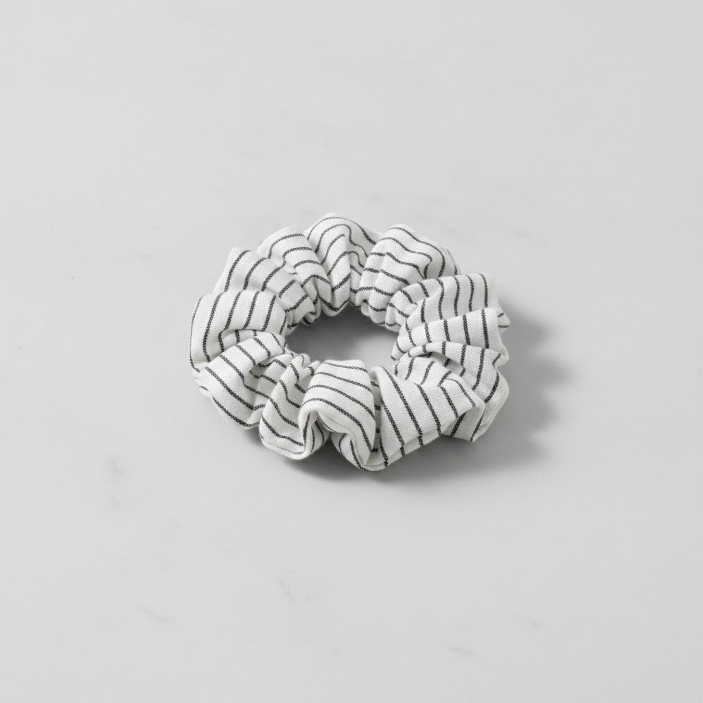 Zebra Striped Ruched Scrunchie Hair Tie – hair accessories (view 1)