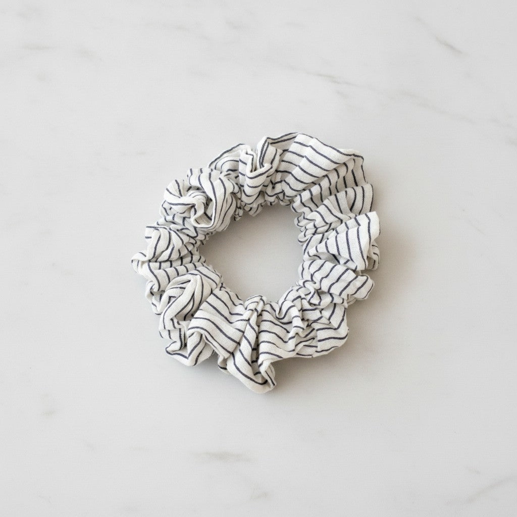 Zebra Striped Ruched Scrunchie Hair Tie