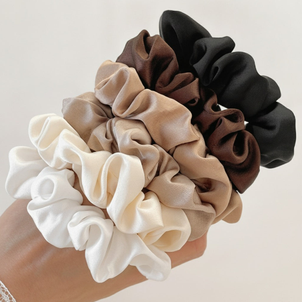 Six-Piece Silk Scrunchie Set – hair accessories (view 1)