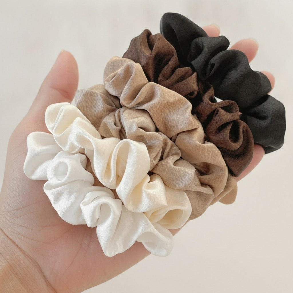 Six-Piece Silk Scrunchie Set – hair accessories (view 4)