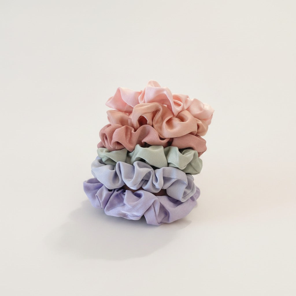 Six-Piece Silk Scrunchie Set – hair accessories (view 2)