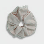 Lace Ruched Scrunchie With Delicate Bow Detail