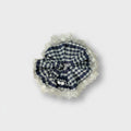 Plaid Scrunchie With Cream Lace Trim