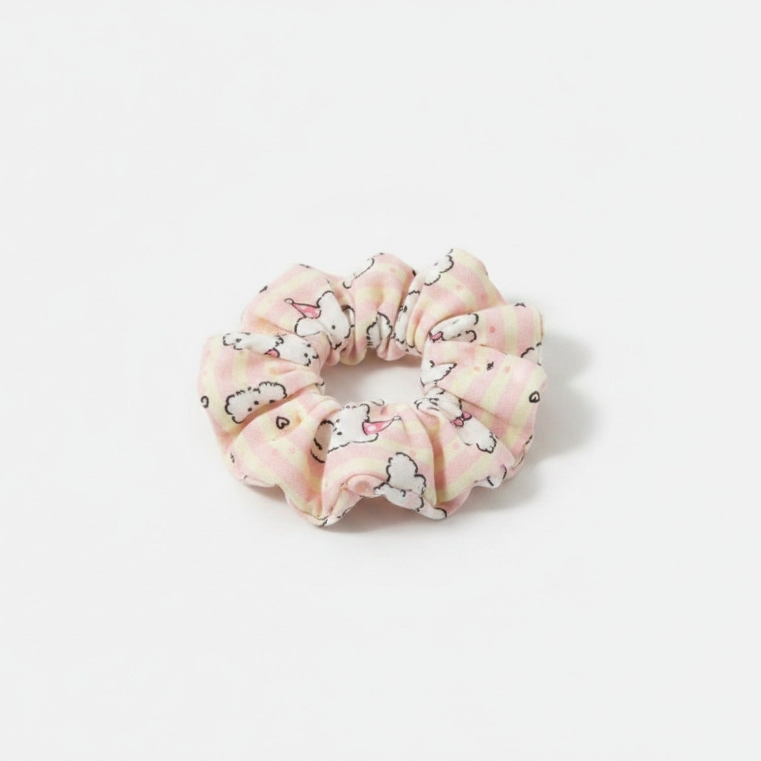 Pastel Cloud Scrunchie With Stars And Hearts
