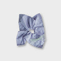 Lavender Glitter Bow Hair Clip With Lace Trim