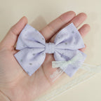 Glitter Heart Hair Bow & Lace Set – hair accessories (view 3)