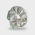 Lace Silk Scrunchie With Pearl Details