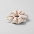 Lace Silk Scrunchie With Pearl Details – hair accessories (view 1)