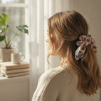 Plaid Dog Apple Scrunchie – hair accessories (view 2)