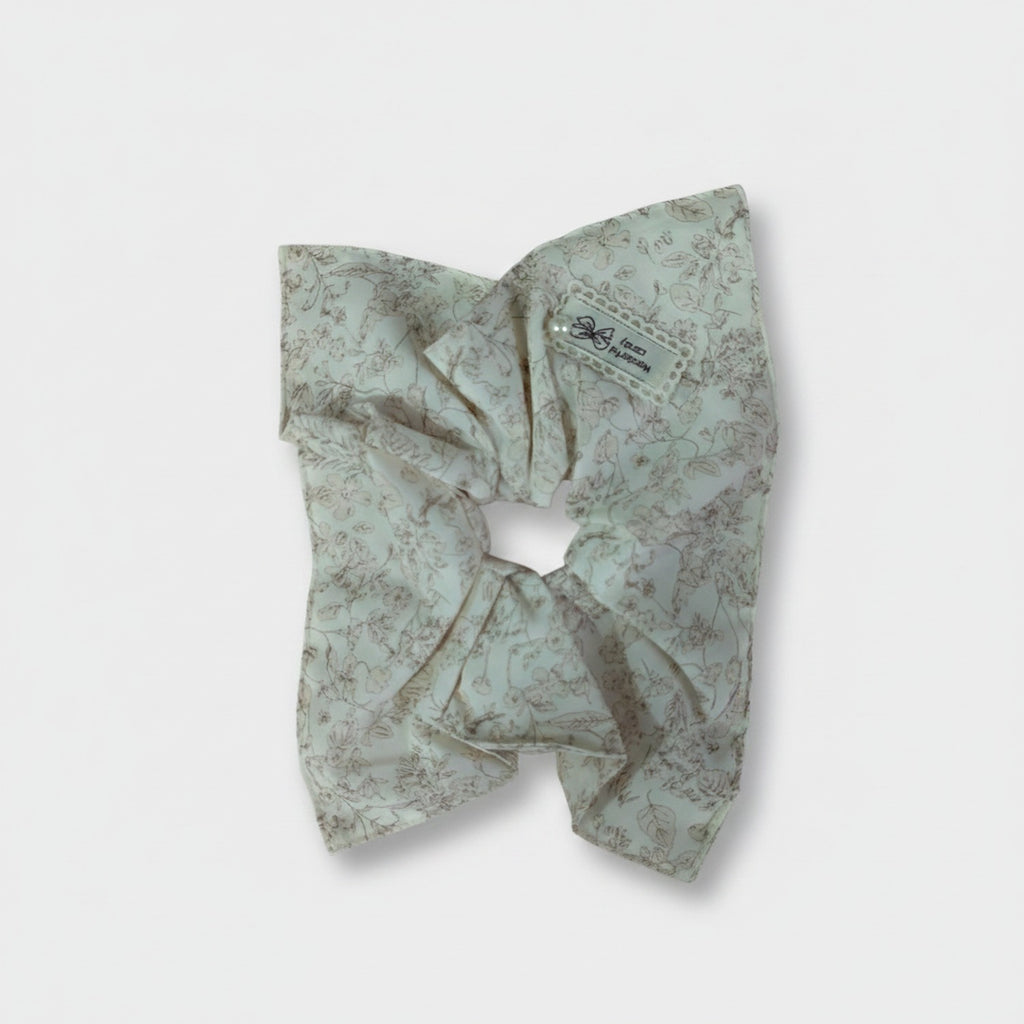 Floral Print Bow Hair Tie Scrunchie