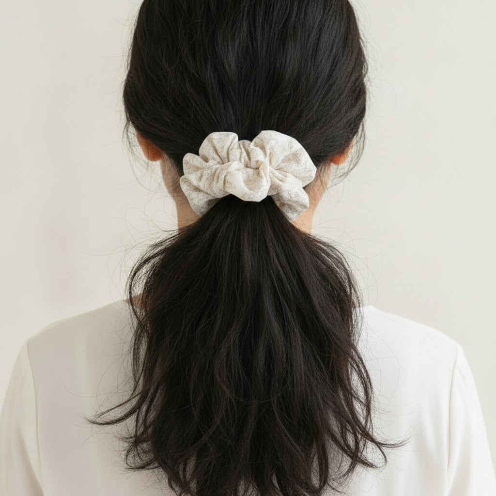 Floral Print Bow Hair Tie Scrunchie