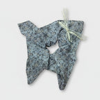 Butterfly Hair Bow Scrunchie Blue Floral