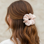 Quilted Floral Scrunchie Set Pastel Pink