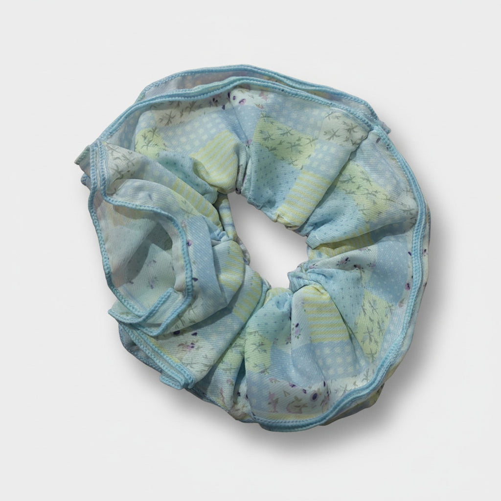 Pastel Floral Fabric Hair Scrunchie Set