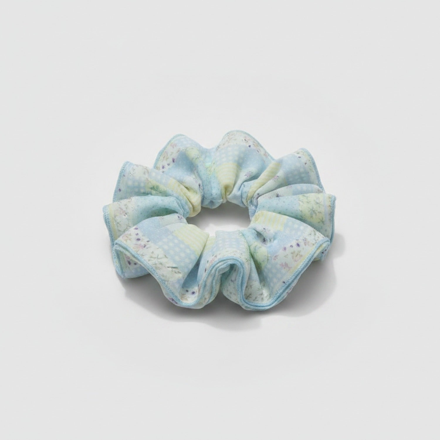 Pastel Floral Fabric Hair Scrunchie Set