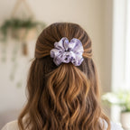Satin Scrunchie Set With Ribbon Ties