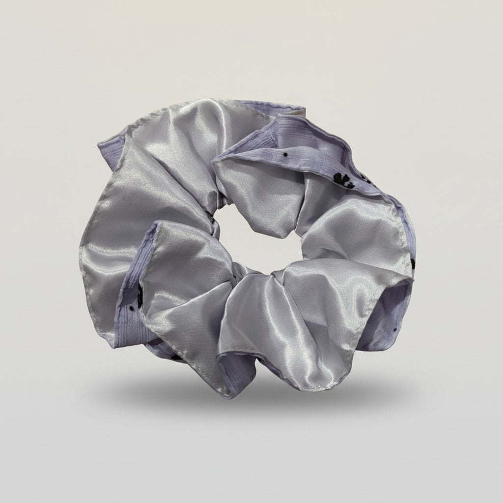 Ruffled Satin Hair Scrunchie – hair accessories (view 1)