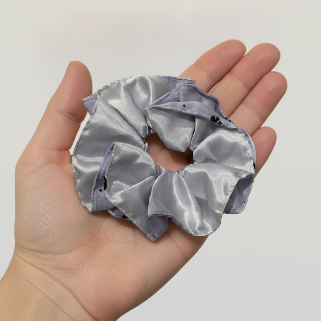 Ruffled Satin Hair Scrunchie – hair accessories (view 3)
