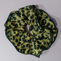 Leopard Print Velvet Hair Scrunchie