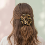 Leopard Print Velvet Hair Scrunchie