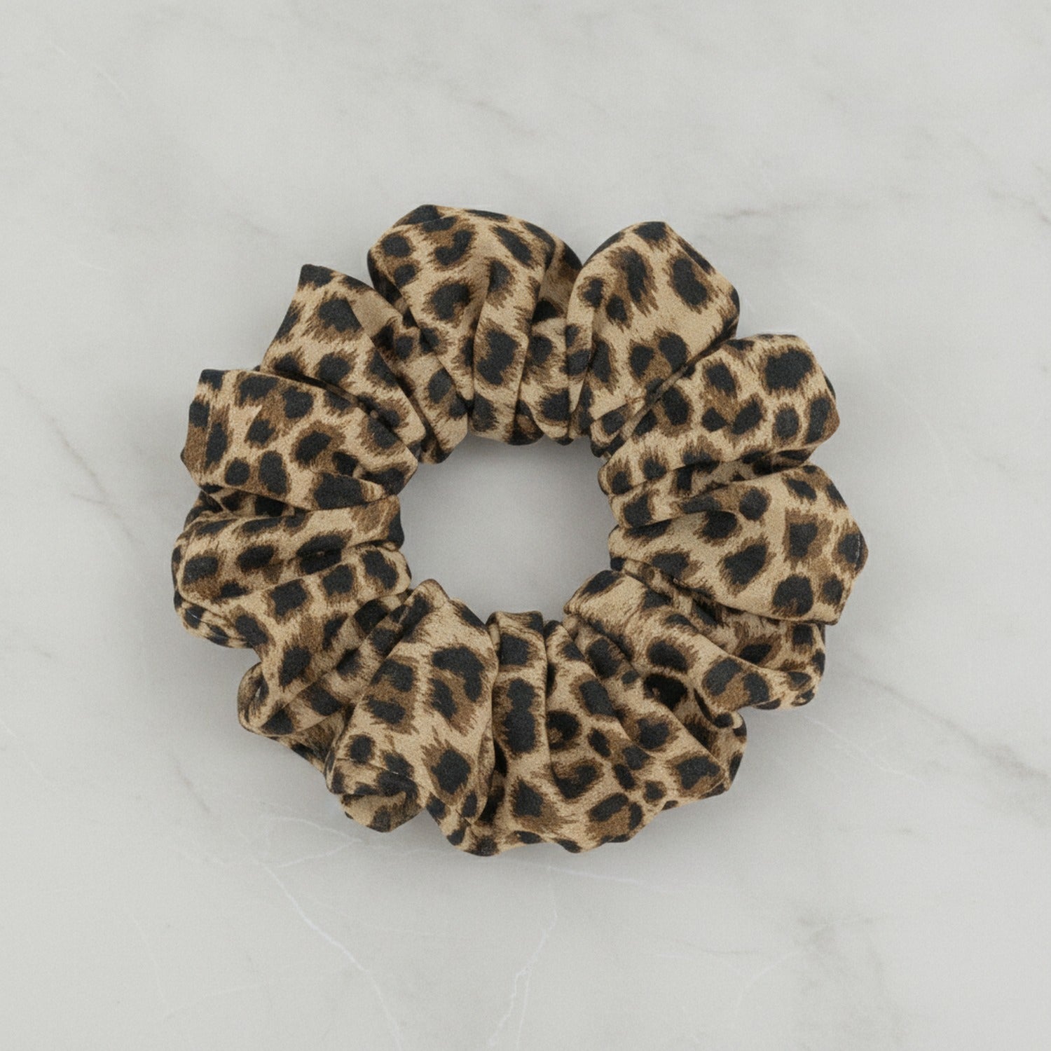 Leopard Print Velvet Hair Scrunchie