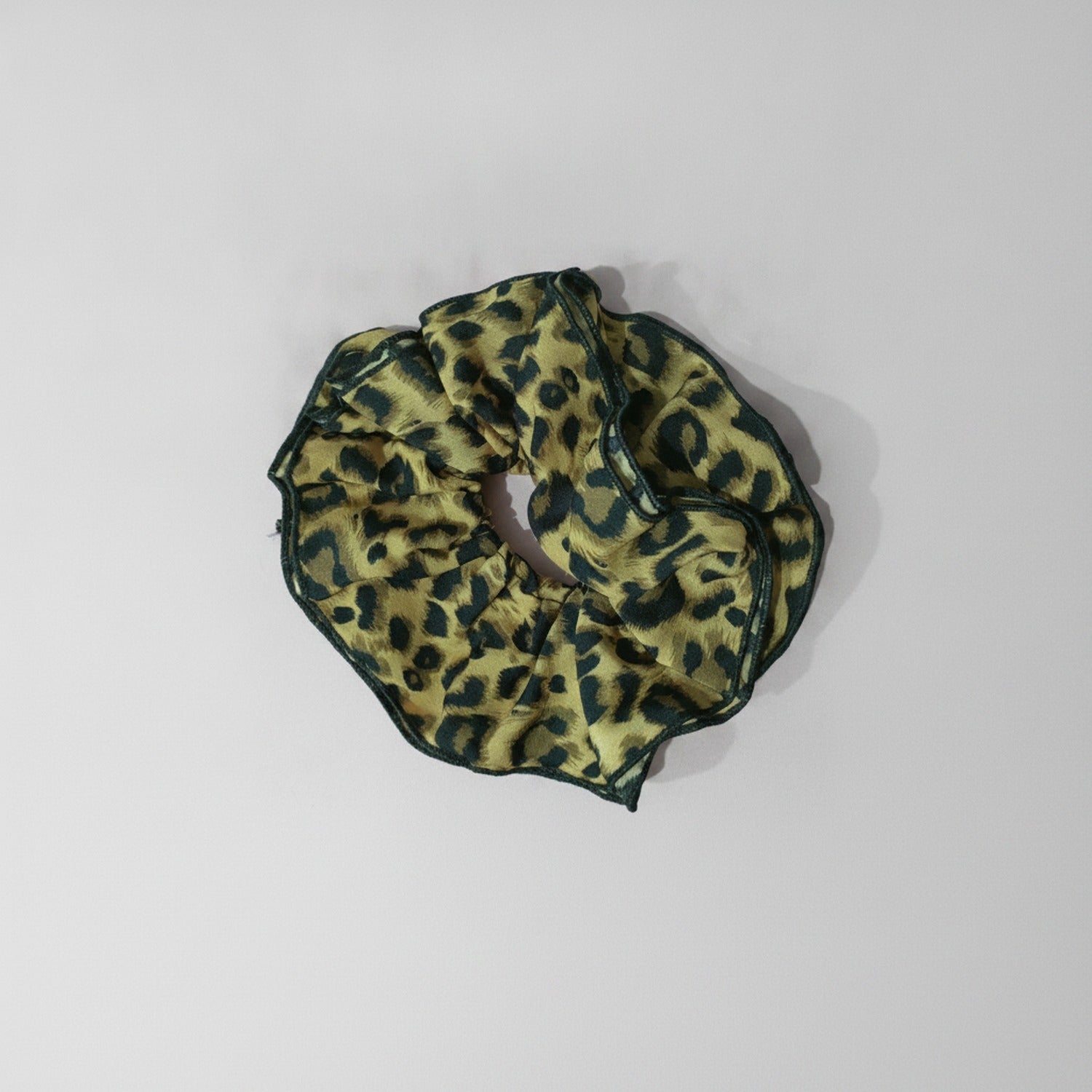 Leopard Print Velvet Hair Scrunchie