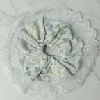Lace Floral Scrunchie With Bow Detail – hair accessories (view 2)