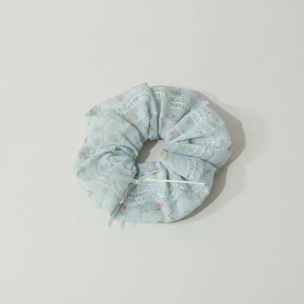 Lace Floral Scrunchie Hair Tie – hair accessories (view 1)
