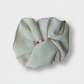 Textured Cream Knit Hair Scrunchie
