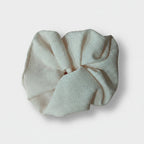 Textured Cream Knit Hair Scrunchie