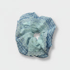 Blue Lace Scrunchie With Heart Details