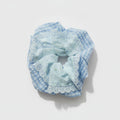 Blue Lace Scrunchie With Heart Details – hair accessories (view 1)