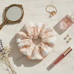 Lace Floral Scrunchie With Ruffle Edge – hair accessories (view 3)