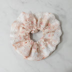 Lace Floral Scrunchie With Ruffle Edge – hair accessories (view 2)