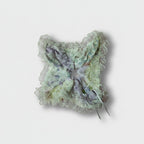 Lace Butterfly Hair Bow Scrunchie Mint Green
