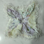 Lace Butterfly Hair Bow Scrunchie Mint Green – hair accessories (view 2)