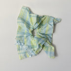 Plaid Ribbon and Lace Trim Scrunchie – hair accessories (view 1)