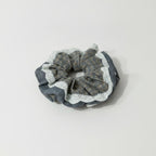 Lace Plaid Hair Scrunchie With Eyelet Trim – hair accessories (view 1)