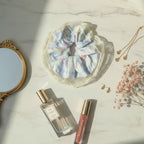 Pastel Plaid Lace Scrunchie Hair Tie – hair accessories (view 3)