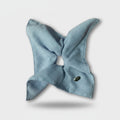 Ribbed Knit Bow Hair Clip Blue