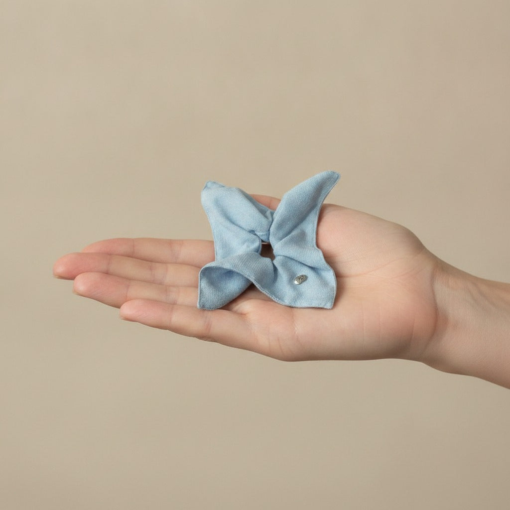 Elegant Textured Fabric Hair Scrunchie – hair accessories (view 3)